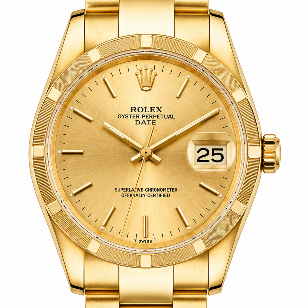 Rolex 18K Yellow Gold Date 34MM 1501 Watch